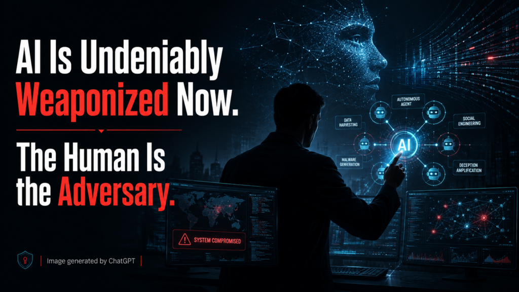 AI Is Undeniably Weaponized Now. The Human Is the Adversary.